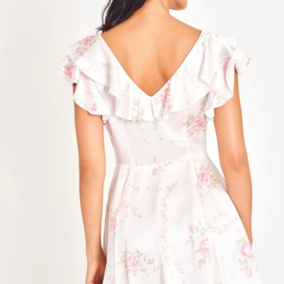 🎀 NWT Love Shack Fancy Frankie Silk Mini Dress 🎀 - Picture 5 of 6